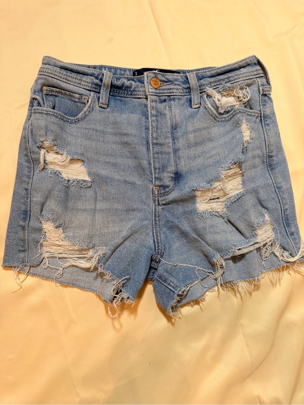Hollister Blue Distressed Denim Shorts - Women's